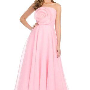 NWT Ashley Lauren 11913 Floral Design Prom Gown Ice Pink Size 12